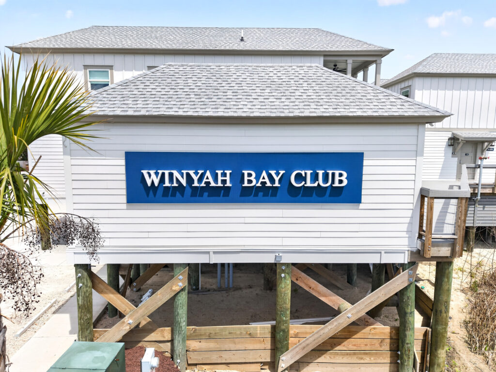 Winyah Bay Club entrance sign in Georgetown, SC