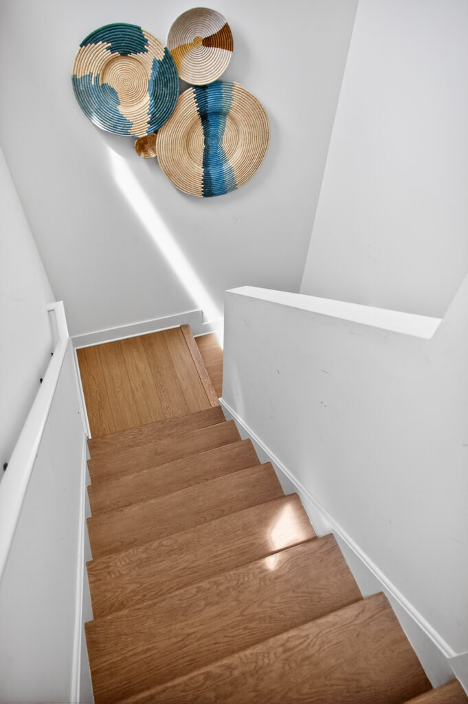 Winyah Bay Club staircase with wood stair treads