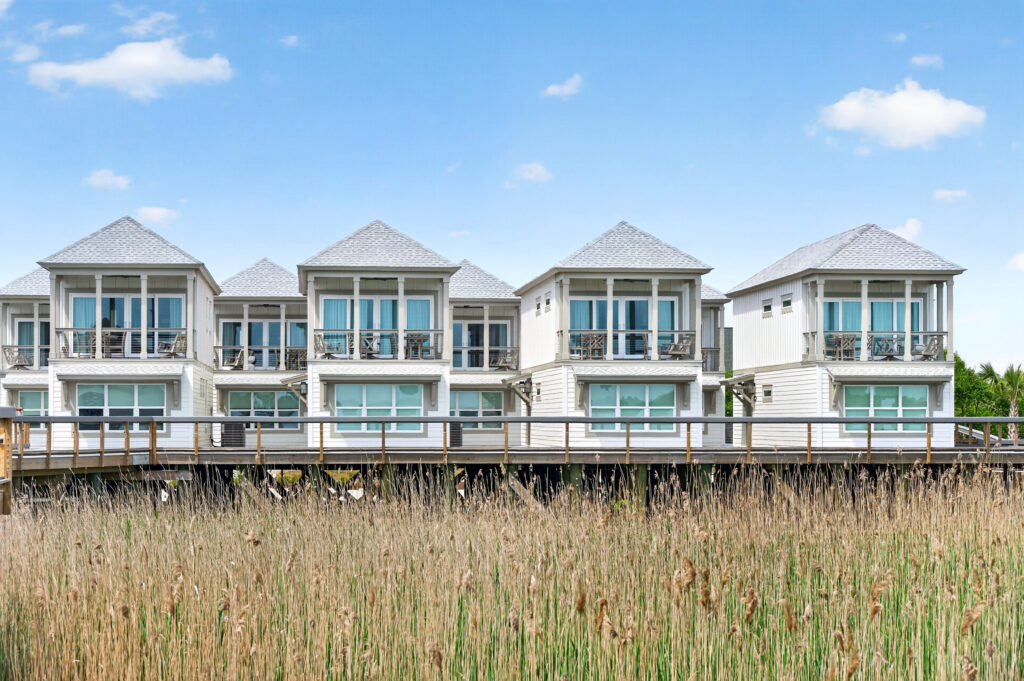 Winyah Bay Club coastal townhomes with elevated decks