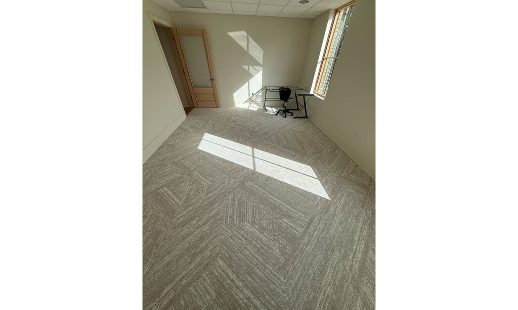 Winyah Dental Group office with sunlit patterned gray carpet tile