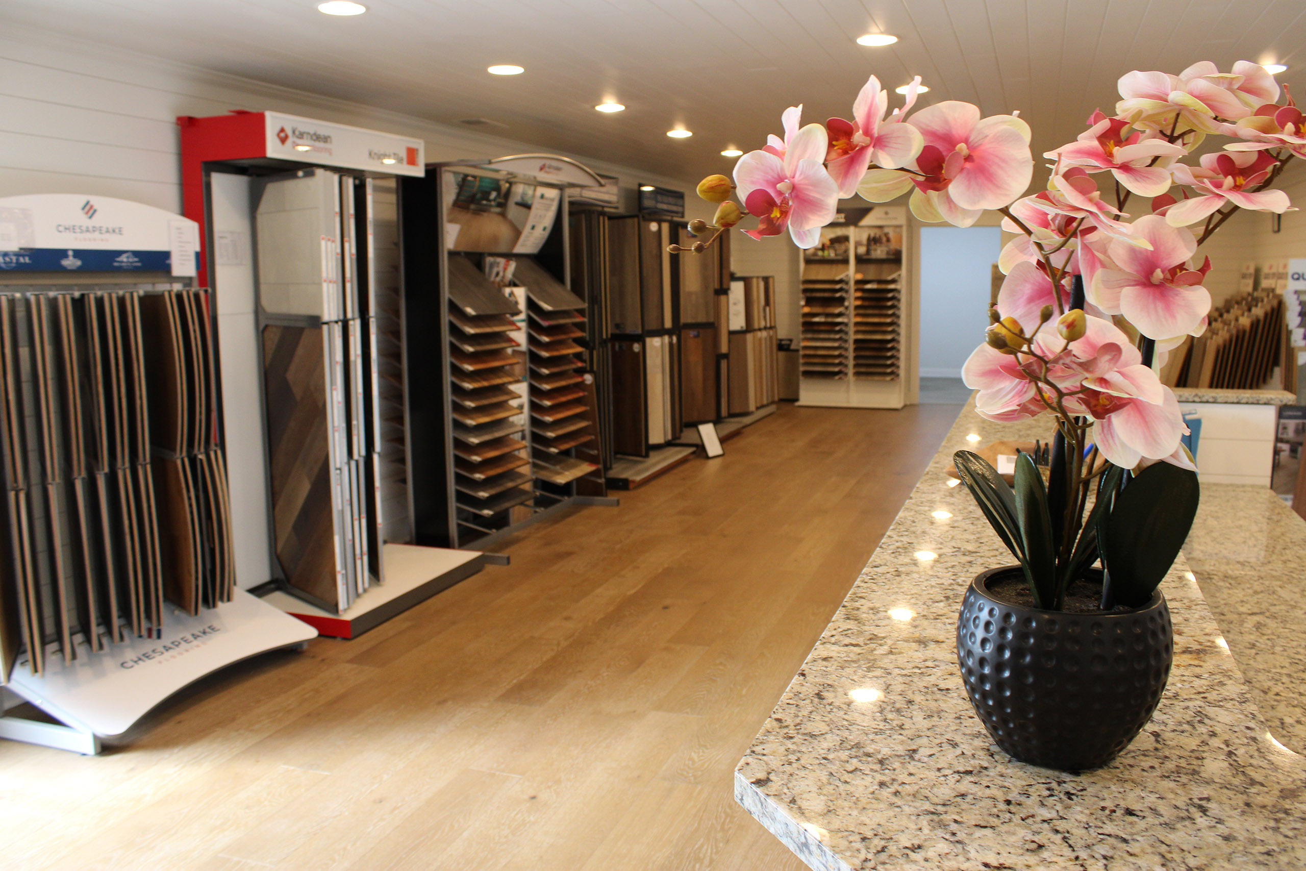 Inside the J&S Flooring showroom