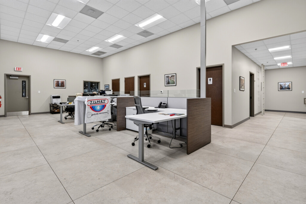 Zilmet USA cubicle area with large-format porcelain floor tile